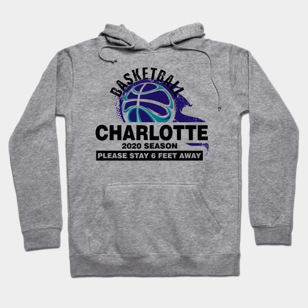 NBA 2020 Charlotte Hornets Spirit Stay 6ft Away Hoodie by mckinney